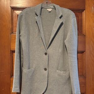 J. crew soft gray eclectic grandpa cardigan knit blazer